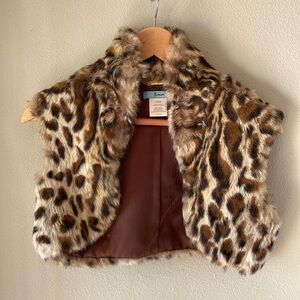 Leopard fur vest